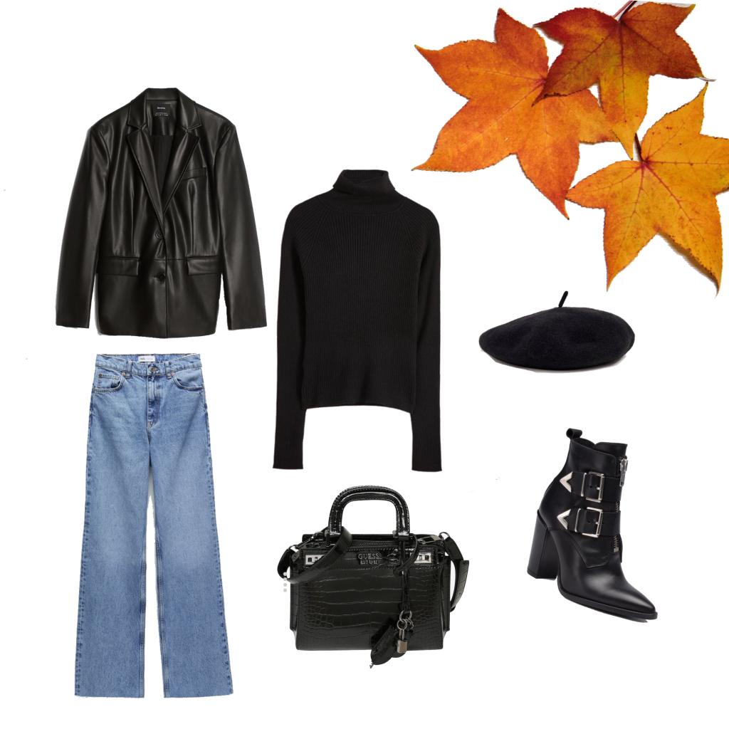 Articole din piele in outfit-uri casual de toamna